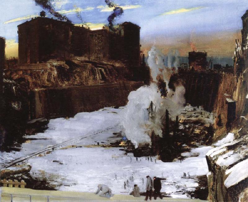 George Bellows pennsylvania station excavation china oil painting image
